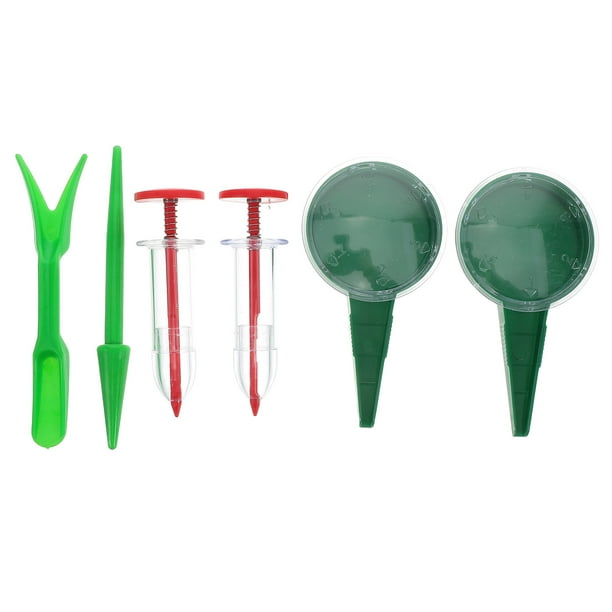 6 sembradoras portátiles para jardinería doméstica, herramienta de precisión para flores y verduras, dispensador de semillas pequeñas