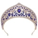 thumbnail image 3 of Tiara de corona para novia, diadema, corona de novia, tocados para fiestas, accesorios de fotografía Azul, 3 of 9