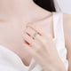 thumbnail image 4 of Anillo de plata pura para mujer, forma sencilla, anillo de moissanita de 1 quilate y 2 quilates en forma de corazón, 4 of 5