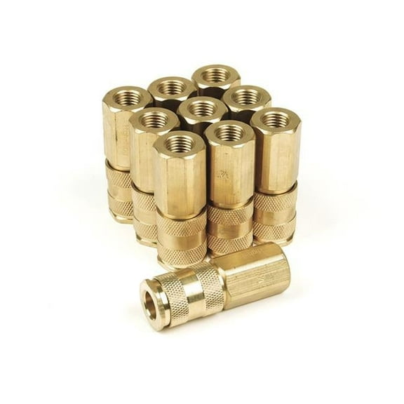 Primefit XHC1414FB6-B10B XP Extreme Performance Series Hi-Flow Brass Coupler 0.25 x 0.25 in. Female - Pack of 10