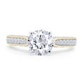 thumbnail image 2 of 1 2/3 Ct Round Cut Lab Created Moissanite Diamond Solitaire Engagement Ring In 14K Yellow Gold Plated Sterling Silver(G-H Color,VVS1 Clarity,1.66 Cttw)-7.5, 2 of 8