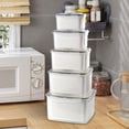 thumbnail image 3 of Food Storage Containers With Lids For Refrigerator Organization And Freshness Preservation Stackable Rectangular Set Of 6, 3 of 9