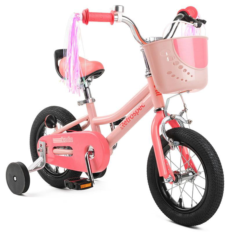 12 Lilac/Purple Retrospec Koda Kids Bike Boys and Girls Bicycle with Training Wheels 