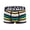 Black, variant on Mens Shorts Fashion Fashion Underpants Rainbow Striped Personality Boxer Boxer Shorts Spring
