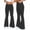 A69 Black, variant on Polka Dot Flare Pants for Women High Waist Stretchy Bell Bottom Trousers Vintage Retro Wide Leg Leggings Comfy Casual Lounge Pants for Work Daily Wear