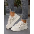 thumbnail image 5 of Women's Fashionable Color Block Beige Breathable Lace-Up Round Toe Sneakers For Casual And Sporting, 5 of 5