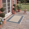 thumbnail image 4 of Safavieh Courtyard Justine Bordered Indoor/Outdoor Area Rug, Beige/Navy, 5'3" x 7'7", 4 of 15