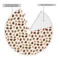 thumbnail image 2 of Rocae Cute Coffee Bean Print for Christmas Tree Skirt with Pom Pom Trim for Holiday Party for Holiday Home Decor Indoor Outdoor-30", 2 of 7