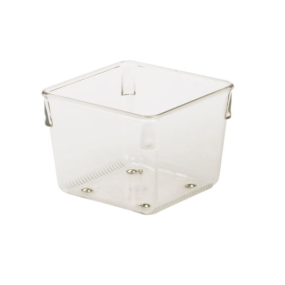 InterDesign 52730 Linus Drawer Organizer, 4" x 4" x 3", Clear