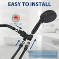 thumbnail image 4 of High  10 Setting Handheld Shower , 5" Detachable Showerhead  Built-in Power Wash to Clean Tub, Tile & Pets, 79" Extra Long Stainless  Hose, Adjustable Bracket - Oil Rubbed, 4 of 6