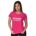 thumbnail image 4 of Funny Motherhood the Scariest Hood Womens Slim Fit Graphic Tee Brisco Brands X, 4 of 5