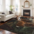 thumbnail image 2 of 5x8 Area Rugs for Living Room, Autumn Deer Non Slip Area Rugs for Kitchen Bedroom Entryway, Forest River Elk Vintage Washable Carpet Runner Rug Floor Mats for Bedroom Home Decor, 2 of 9