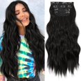 thumbnail image 1 of Extensiones de pelo sintético con clip KookaStyle, largas y onduladas, 20 cm, 1 of 9