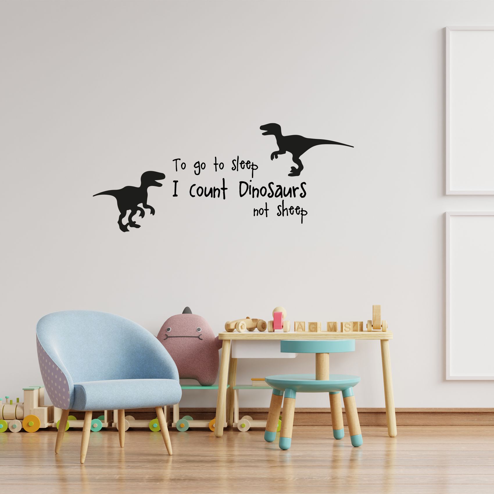 Go To Sleep Dino Dinosaur Life Postive Quote Cartoon Wall Sticker Art Decal Girls Boys Room Bedroom Nursery Kindergarten House Fun Home Decor Stickers Wall Art Vinyl Decoration Size (20x40 inch)