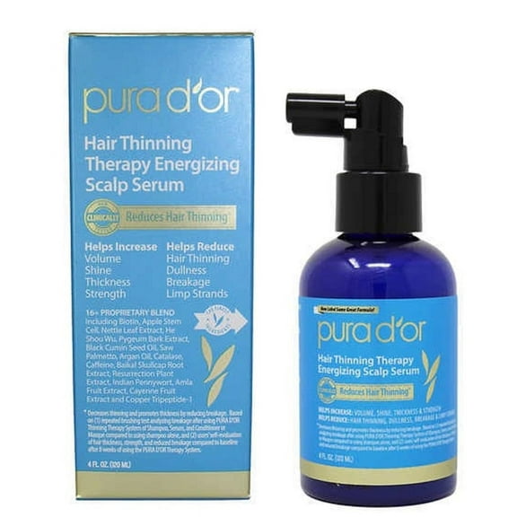pura d'or Hair Thinning Therapy Energizing Scalp Serum 4.0 oz