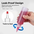thumbnail image 4 of 5 Pack Condiment Bottles Squeeze, 5 Oz Squeeze Bottles for Sauces Leak Proof Refillable Empty Squirt Bottle with Red Twist Top Cap for Sauces,Mustard, Syrup,Oil,Dressings,Travel,Lab,Crafts, 4 of 4