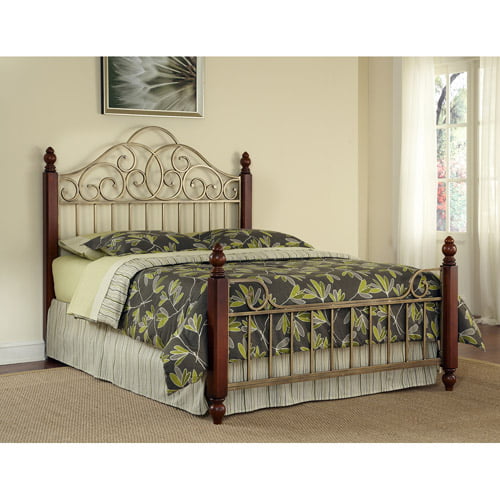 Home Styles St. Ives King Bed, Cinnamon/Cherry/Aged Gold