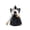 A, variant on Halloween Witch Doll Figurine Decor, Black Dress Witch Ornament with Broom and Pumpkin, Scary Home Party Table Decoration for Shelf