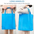 thumbnail image 3 of New Arrival Quality Reusable Foldable Button Shopping Bag Non-Woven Tote Pouch Storage Handbag Grocery Eco Friendly Bags Blue, 3 of 6