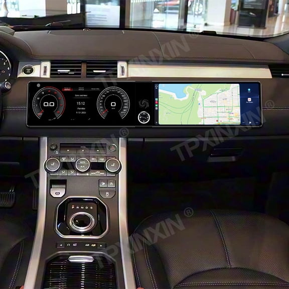 TPXINXIN Dual 12.3 inch For Range Rover Evoque 2016-2018 GPS Navigation Android 13 Car Radio CarPlay Multimedia Player Head Stereo Unit HD Screen