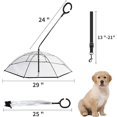 thumbnail image 5 of Paraguas para perros pequeños, paraguas para perros con correa, paraguas para perros en días lluviosos con correa ajustable, 5 of 5