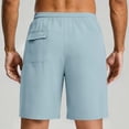 thumbnail image 5 of Mens Shorts Under $10 Summer Casual Shorts Solid Color Mens Shorts Elastic Waist Sports Lightweight Breathable Pocket Shorts for Men, Light Blue-3XL, 5 of 8