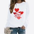 thumbnail image 2 of Women's Long Sleeve Shirts Valentine's Day Printed Blouses Casual Crew Neck Pullover Tops, 2 of 3