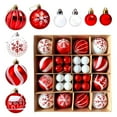thumbnail image 2 of Nkmbld 44Pcs Christmas Ball Ornaments Set Christmas Decoration 6cm Electroplated Painted Christmas Gift Christmas Tree Pendant, Red, 2 of 5