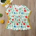 thumbnail image 3 of Enfant Bébé Fille Robe Été Plage Robes de Fleurs Batwing Manches Robe de Soleil, 3 of 4