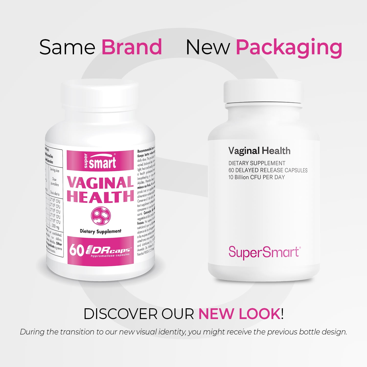 SuperSmart - Vaginal Health 11 Billion CFU - Women Probiotic & Prebiotic Supplement - Feminine Care | Non-GMO & Gluten Free - 60 DR Capsules