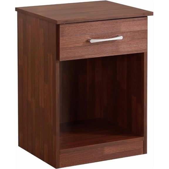 Glory Furniture Lindsey 1 Drawer RTA Nightstand in Cherry