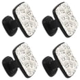 thumbnail image 2 of 4 Pcs Square Cabinet Handle Cupboard Knob Drawer Pulls Handle Crown Drawer Knobs with Screws Furniture Decoration, 2 of 7