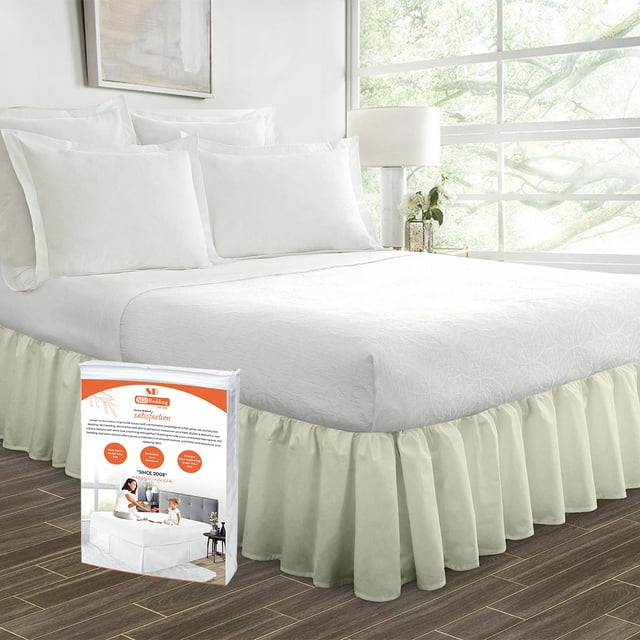 SGI Bedding 14 Inch Ruffled Bedskirt | Microfiber Ruffled Bed Skirt | Fade-Resistant, Wrinkle-free, Anti-static, Decorative, Extra Storage Space, Clutter-Free |Twin, Rust