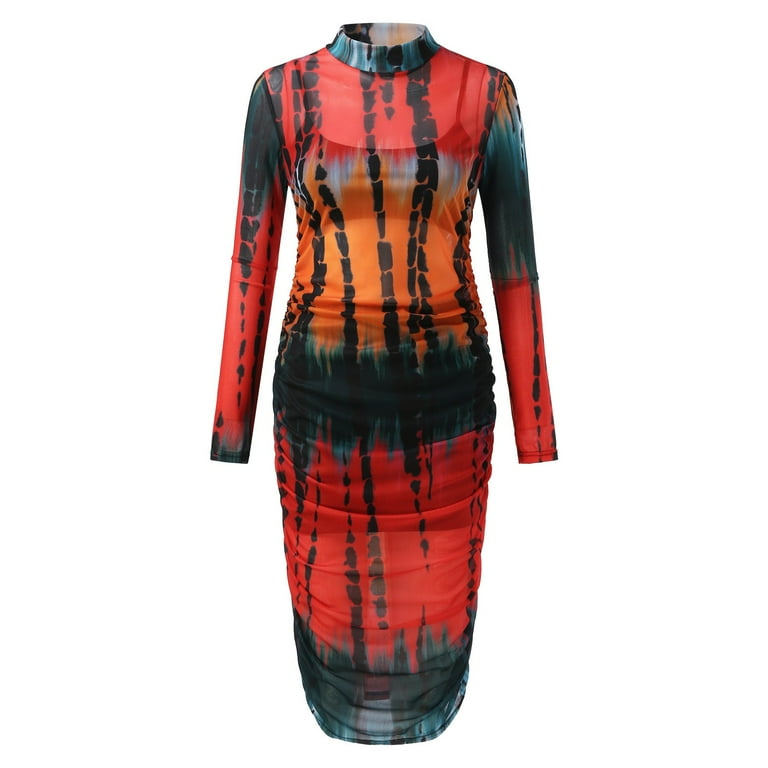 mesh top dress plus size 810