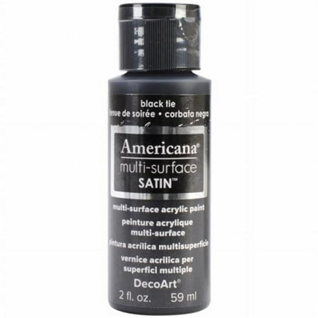 UPC: 0766218065551 | DecoArt Americana Multi-Surface Acrylic Paint  2 oz.  Black Tie