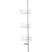 HomeZone 3 Tier Extension Pole Corner Shower Caddy with Shelves - Chrome