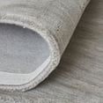 thumbnail image 4 of 8' Gray And Ivory Round Wool Hand Woven Stain Resistant Area Rug, 4 of 5