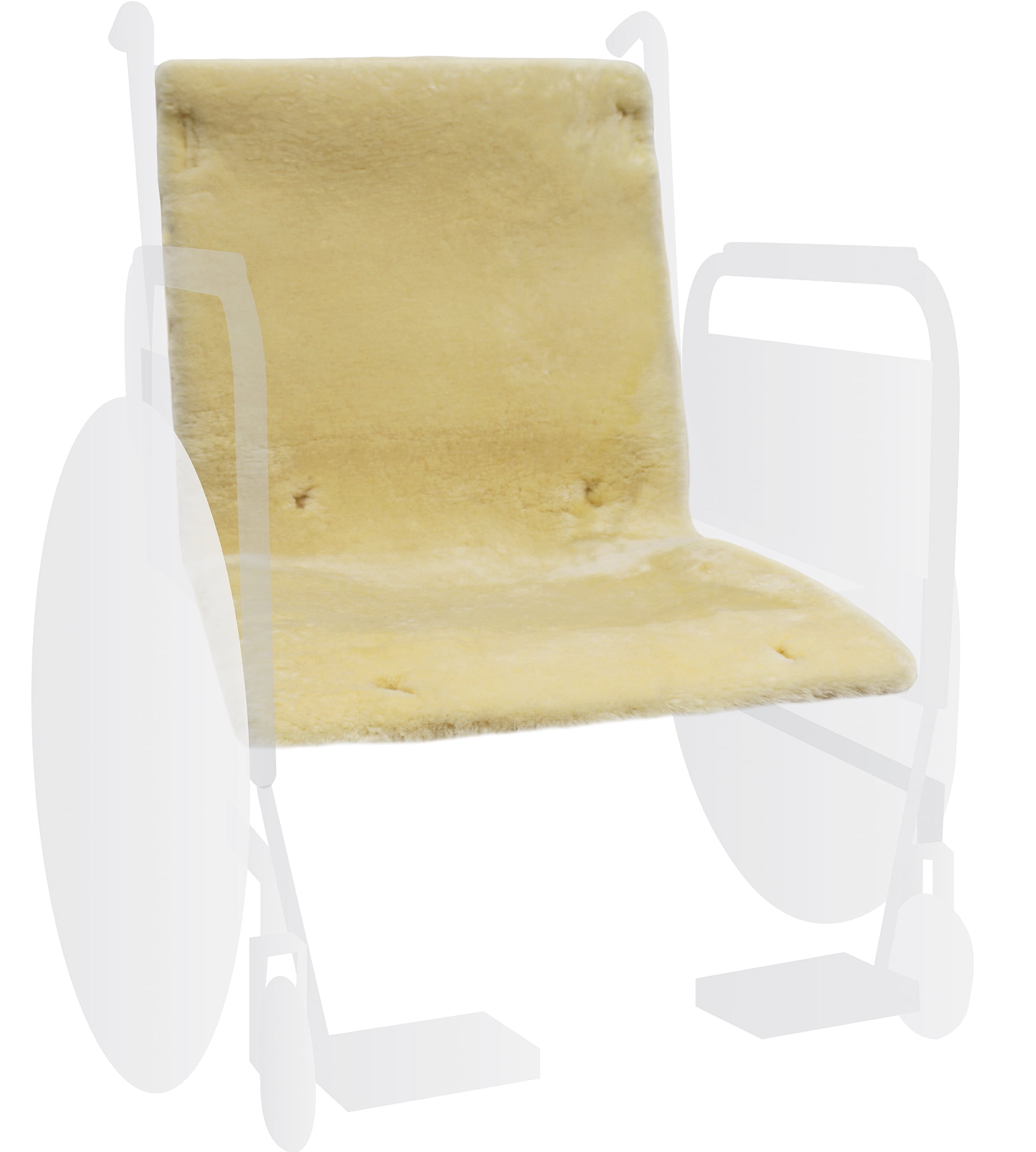 Medical Sheepskin Wheelchair Seat Cover - 100% Genuine Sheepskin - Each