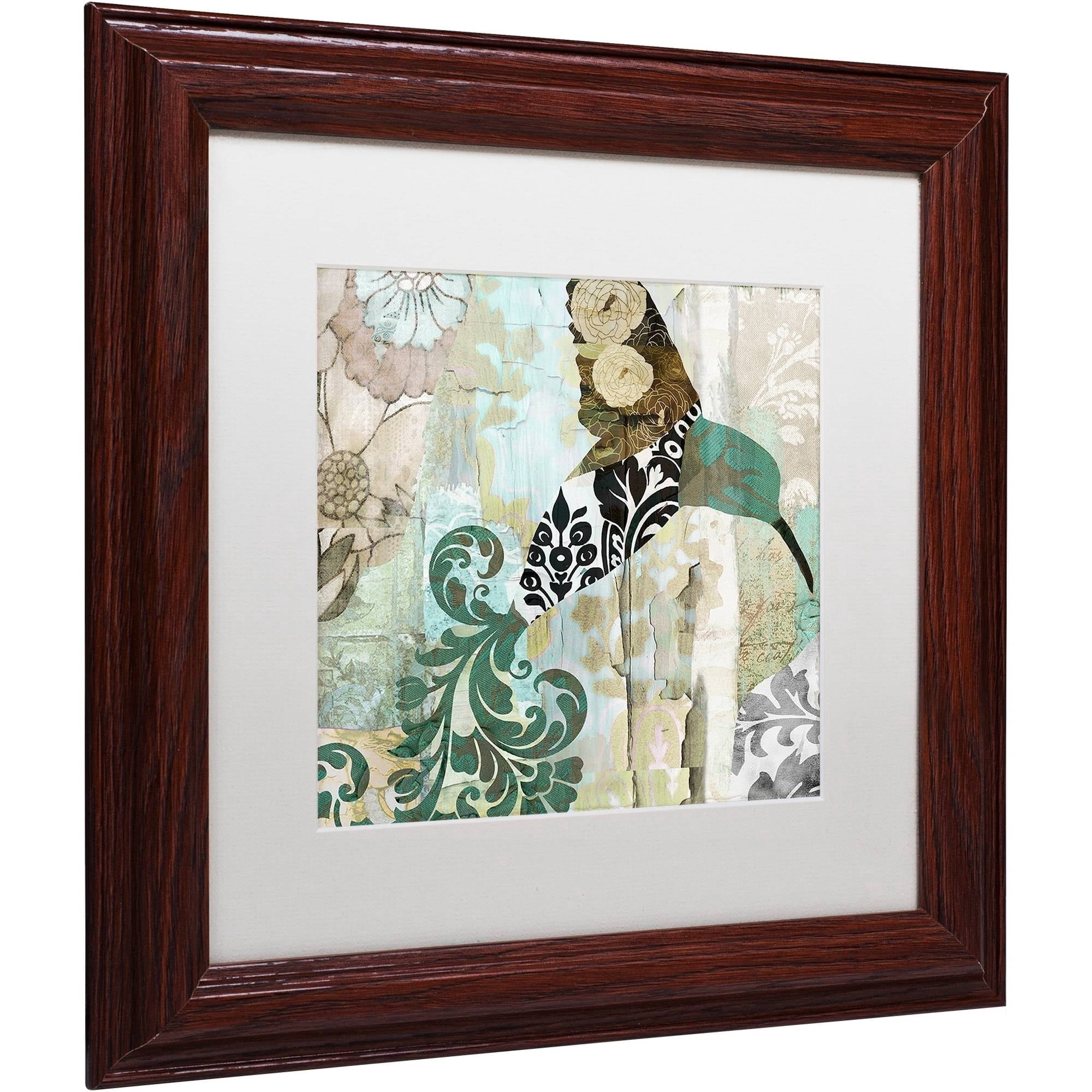 Trademark Fine Art "Hummingbird Batik I" Canvas Art by Color Bakery White Matte, Wood Frame