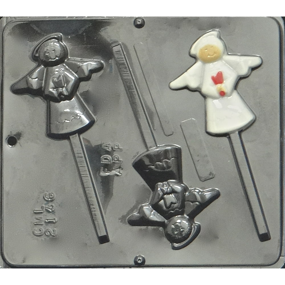 2146 Angel Lollipop Chocolate Candy Mold