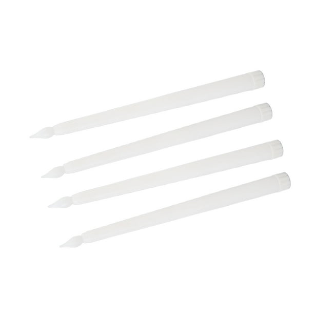 Velas LED, 4 piezas de velas LED, velas cónicas sin llama, candelabros LED compactos y livianos