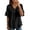 Black, variant on Womens T Shirt Short Sleeve V Neck Solid Color Beach Vacation Essentials,Black.2XL