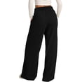 thumbnail image 6 of Fashion Simple Series Solid Color Pants for Women Leisure Loose Wide Leg Pants Comfy Straight Leg Pants with Strap Pockets, 6 of 7