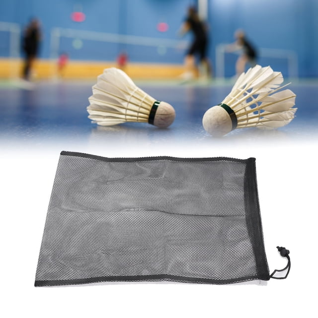Sports Equipment Bag, Shoe Bags Mesh Black 2 Pcs Reusable Sturdy For Travel