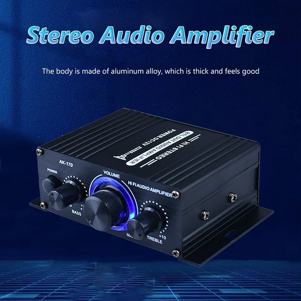 Ak170 High Fidelity Digital Stereo Audio Amplifier Home Car Mini Remote