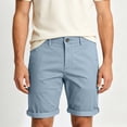 thumbnail image 6 of LEKWK Casual Shorts for Men Flat Front Chino Shorts with Belt Loops Button Closure Rolled Hem Relaxed Fit for Golf Travel Summer Everyday Wear Blue M, 6 of 7