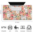 thumbnail image 5 of Long Mouse Pads for Desk,Shih Tzu Dog and Pioneer Flower Desk Mats on Top Of Desks, Desk Mouse Pad Extra Large with 3mm Non-Slip Base and Stitched Edge for Gaming,Office,Work,Home 47.3"x23.6", 5 of 6