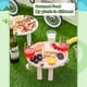 thumbnail image 5 of Mesa de comedor plegable Barbacoa al aire libre Mochilero Camping Escritorio de vino portátil con portavasos Bandeja de refrigerios Suministros para el hogar Blanco Inevent HA011716-01, 5 of 7