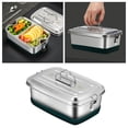thumbnail image 3 of Bento Box, Stainless Steel Bento , Design with Lockable Clips, Metal Lunch Containers for Adults - 2000ml 2 Tier 3, 3 of 8