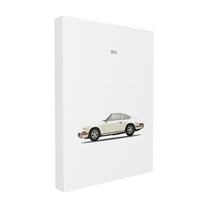 The Stupell Home Decor Collection Minimal Minimal Bold Whiteout 911 White Car Poster Oversized Stretched Canvas Wall Art, 24 x 1.5 x 30